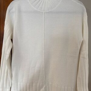 Crown & Ivy White Cowl Neck Sweater